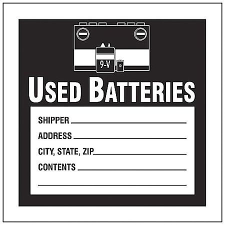 DOT Handling Label, Shipper_Address_City, State, Zip_Contents_, Polyester MPN:MHZW32EVC