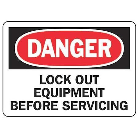 Danger Sign, 7 in H, 10 in W, Plastic, Rectangle, English, MLKT007VP MPN:MLKT007VP