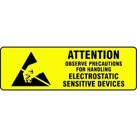 LBL, ATT OBSERVE PRECAUTI, 2X5/8, 500/RL MPN:MPC317