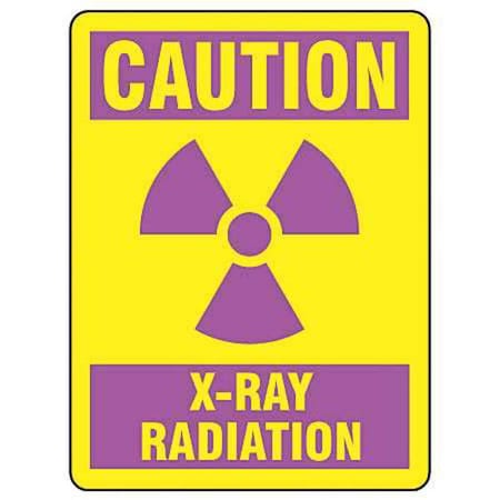 Caution Sign, 10 in H, 7 in W, Vinyl, Rectangle, MRAD703VS MPN:MRAD703VS