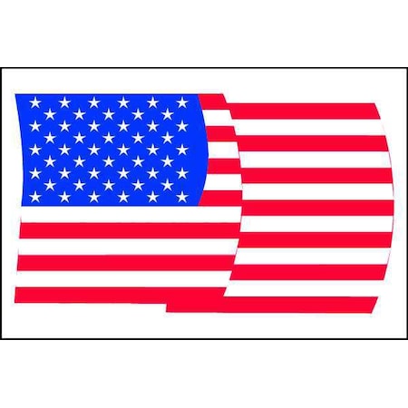 LBL, US FLAG, 2X3, 500/RL, PK500 MPN:MSN234