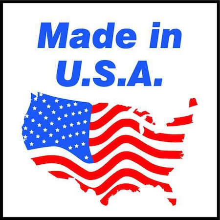 Shipping Label, Made In USA, 1x1 in, Paper, 500/RL, PK500 MPN:MSN241