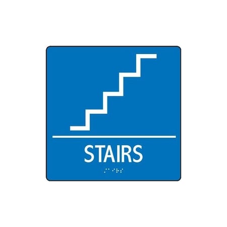 RESTROOM AND ACCESS ADA BRAILLE SIGNS, Acrylic, 8 in x 8 in MPN:PAD935BU
