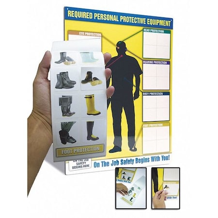 Chart and Label Booklet Kit, 24 in H x, 18 in W, Plastic, Vinyl MPN:PPE248