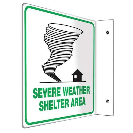 Emergency Sign, 8 in Height, 8 in Width, Plastic, L-Shaped, English MPN:PSP252