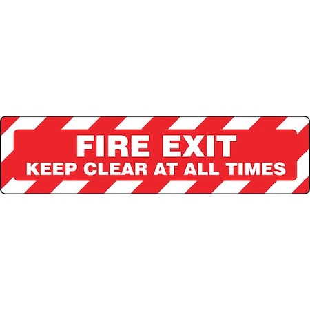 Slip-Gard Step-Style Floor Sign, 6 in H, 24 in W, Vinyl, Rectangle, English, PSR271 MPN:PSR271