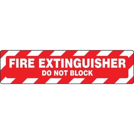 Fire Extinguisher Sign, 6 in Height, 24 in Width, Vinyl, Rectangle, English MPN:PSR273