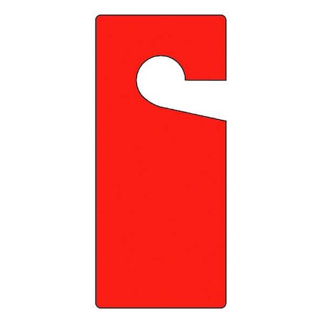 Tag, Blank, Plastic, 9 in H x 4 in W, Red, Rectangle, 10 PK MPN:TAD831