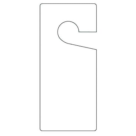 Tag, Blank, Plastic, 9 in H x 4 in W, White, Rectangle, 10 PK MPN:TAD835