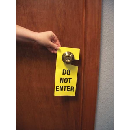 Door Knob Hanger Tag, 9 in H, 4 in W, English, TAD836, PK10 MPN:TAD836