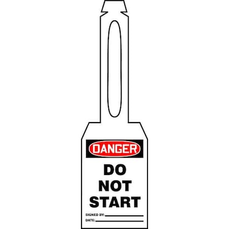 Danger Tag, General Safety, 5 1/4 in H x 3 1/4 in W, White, Rectangle, 25 PK MPN:TAL352
