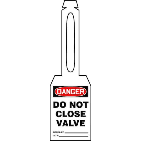 Danger Tag, General Safety, Plastic, 5 1/4 in H x 3 1/4 in W, White, Rectangle, 25 PK MPN:TAL360