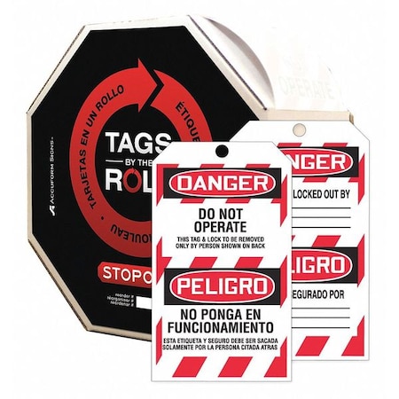 Tags By-The-Roll, Danger Do, Biling, 6-1in, Cardstock, 100/RL, PK100 MPN:TAR460