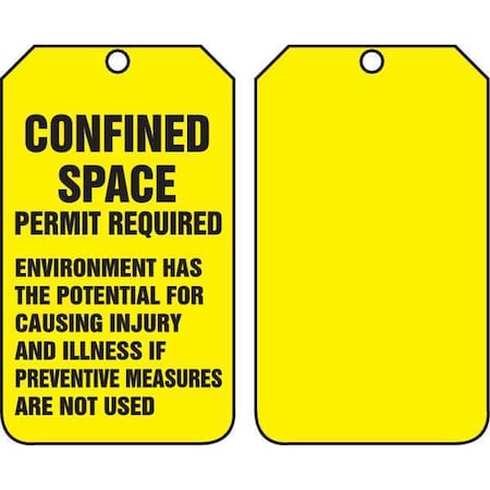 Permit Tag, Status Alert, Cardstock, 5 3/4 in H x 3 1/4 in W, Rectangle, 25 PK MPN:TSS822CTP