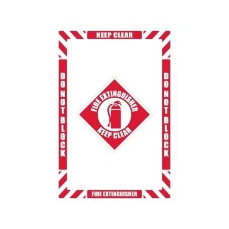 Floor Sign, 36 in Height, 36 in Width, Polypropylene, Vinyl, Rectangle/Square, English MPN:WFK07