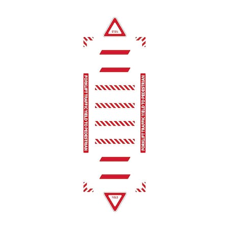 Floor Sign, 144 in Height, 36 in Width, Polypropylene, Vinyl, Rectangle, English MPN:WFK30
