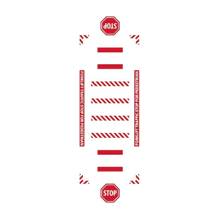 Floor Sign, 144 in Height, 36 in Width, Polypropylene, Vinyl, Rectangle, English MPN:WFK31