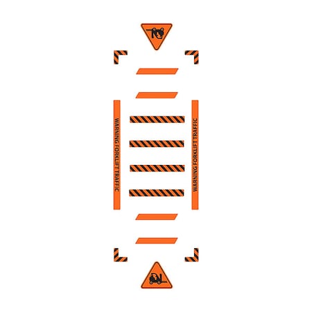 Floor Sign, 144 in Height, 36 in Width, Polypropylene, Vinyl, Rectangle, English MPN:WFK33