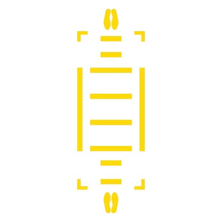 Floor Marking Tape, 3 in W, Yellow MPN:WFK35YL