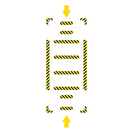 Floor Marking Tape, 3 in W, Yellow MPN:WFK36YL