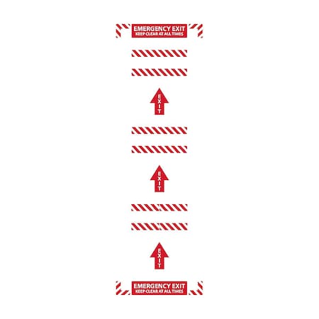 Floor Sign, 144 in Height, 36 in Width, Polypropylene, Vinyl, Rectangle, English MPN:WFK37
