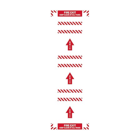 Floor Sign, 144 in Height, 36 in Width, Polypropylene, Vinyl, Rectangle, English MPN:WFK38
