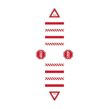 Floor Sign, 144 in Height, 36 in Width, Polypropylene, Vinyl, Rectangle, English MPN:WFK40