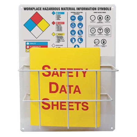 Right to Know Center, Workplace Hazardous Material Information Symbols, 15 in W, 20 in H MPN:ZRS349