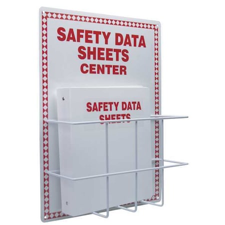 Safety Data Sheets Center Kit, Safety Da Sheets Center, Aluminum/Pvc-Coated Steel Wire, 15 in W MPN:ZRS409