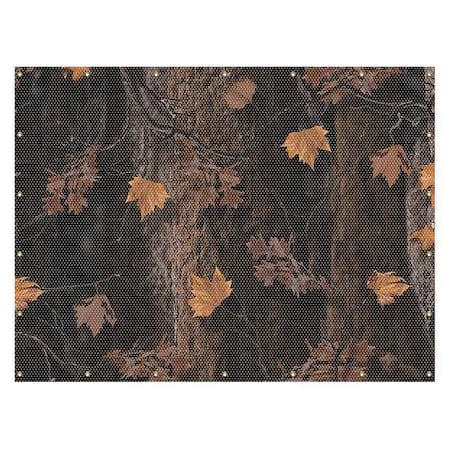 Printed Welding Screen, Tree Branches, Transparent Vinyl, 13 oz/sq yd, 8 ft W x 6 ft H, Red MPN:PWD146RD
