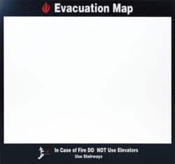 11 Inch Wide x 8-1/2 Inch High Sign Compatibility, Plastic Evacuation Map Holder MPN:EMH4