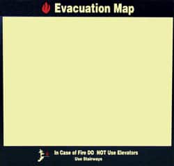 11 Inch Wide x 8-1/2 Inch High Sign Compatibility, Plastic Evacuation Map Holder MPN:EMH5
