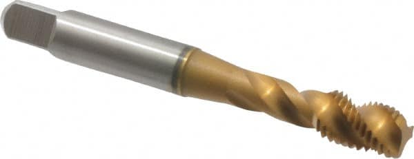 Spiral Flute Tap: 5/16-24, UNF, 3 Flute, Modified Bottoming, 3B Class of Fit, Powdered Metal, TiN Finish MPN:40113-01T