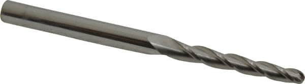 Tapered End Mill: 1 deg Angle per Side, 1/8