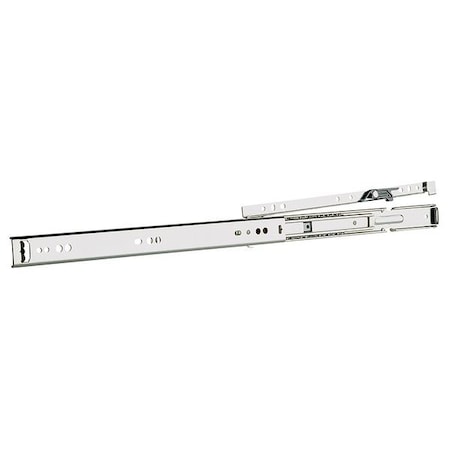 Drawer Slide, Rail Mount, Full, Soft Close, PK2, 1/2