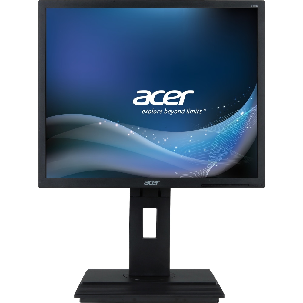 Acer B196L 19in LED LCD Monitor - 4:3 - 5ms - Free 3 year Warranty - 19in Class - In-plane Switching (IPS) Technology - LED Backlight - 1280 x 1024 - 16.7 Million Colors - 250 Nit - 5 ms - 60 Hz Refresh Rate - DVI - VGA - DisplayPort MPN:UM.CB6AA.A01