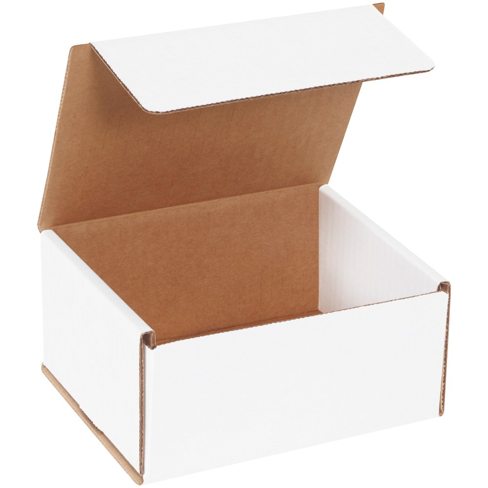 Partners Brand Corrugated Mailers 6in x 5in x 3in, White, Bundle of 50 MPN:M653
