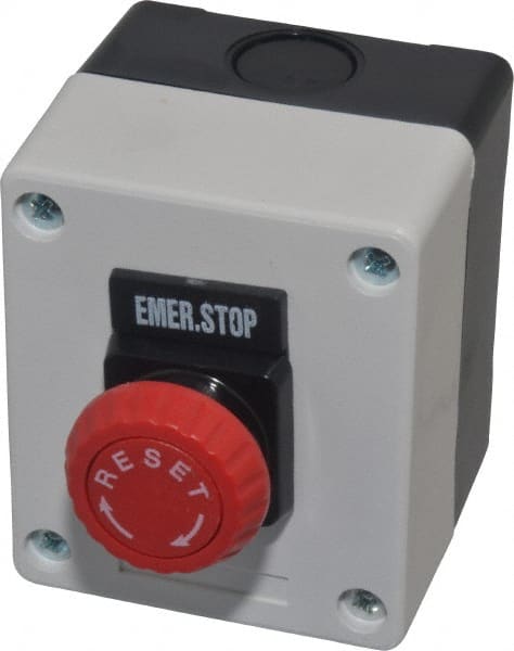 Push-Button Control Station: Turn to Release, NO/NC, Emergency Stop MPN:111754