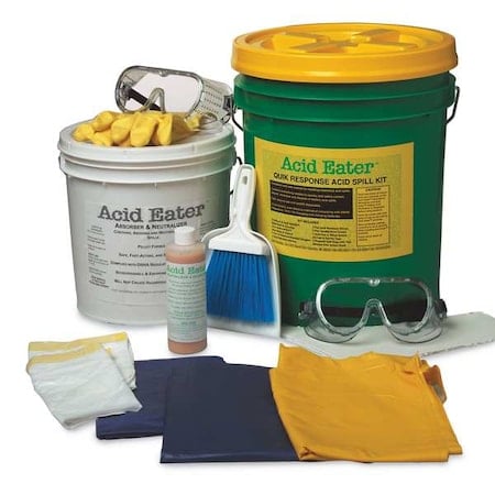 Acid Eater Battery Acid Spill Kit, 2 Gallon Volume Absorbed per Kit, Granular Form MPN:1006-001