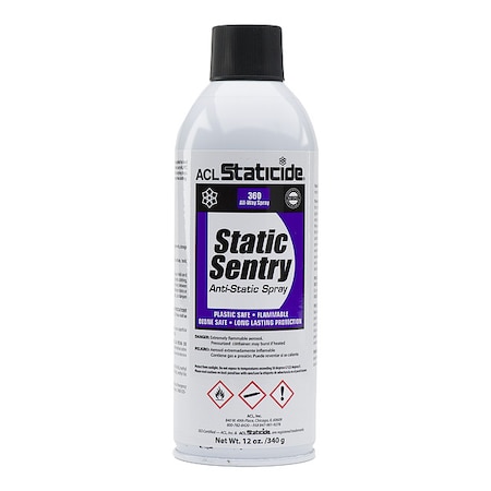 Anti-Static Control Spray, Alcohol, 12 oz. MPN:2006