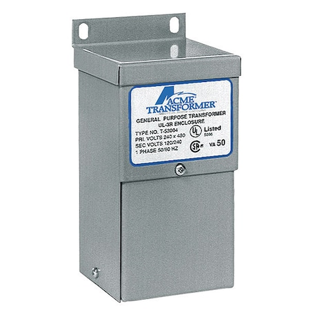 Low Voltage Distribution Transformer, 0.05 kVA, NEMA 3R, 120/240V AC, 240/480V AC MPN:T153004