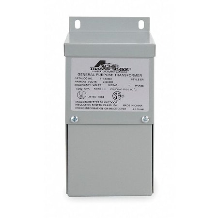 Low Voltage Distribution Transformer, 2 kVA, NEMA 3R, 120/240V AC, 120/208/240/277V AC MPN:T279742S