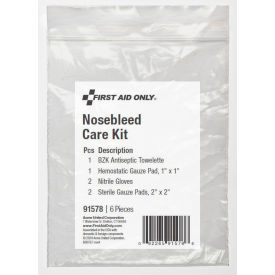 First Aid Only® Nosebleed Care Kit Refill 6 Pieces Plastic Case 91578