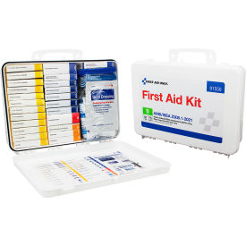 First Aid Only® 36 Unit Plastic Transportation First Aid Kit w/Grid Label 221 Pieces 91550