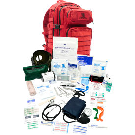 Elite First Aid Tactical Trauma Advanced Backpack with Bleeding Control 210 Pieces Fabric Case FA138R-ADV