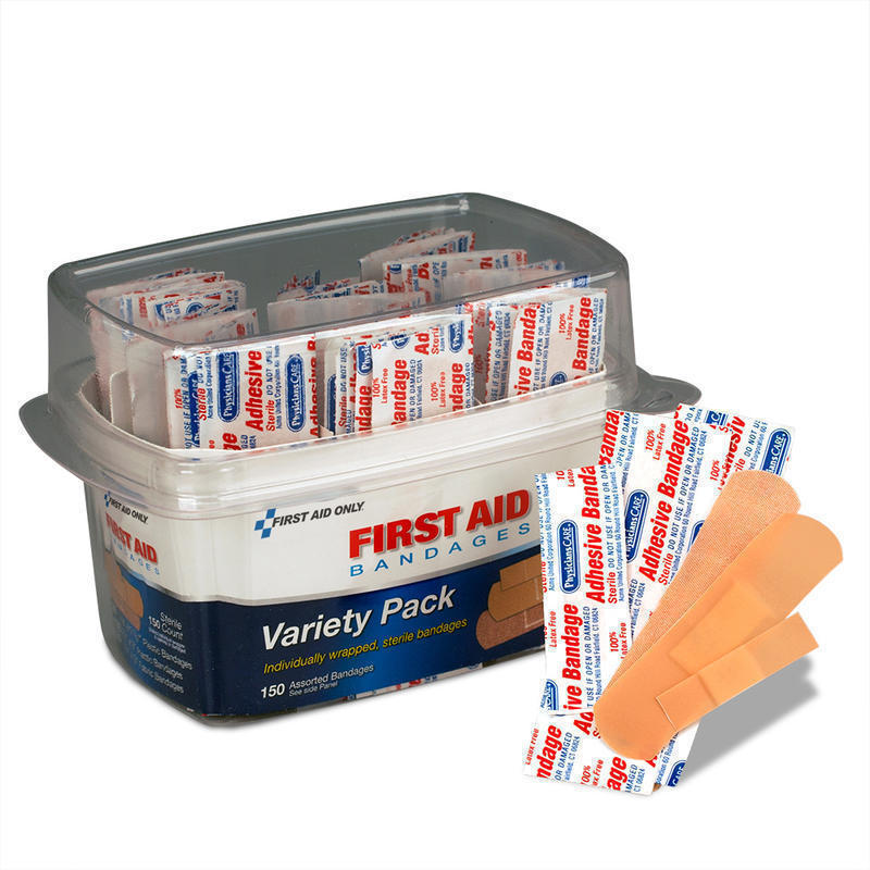 PhysiciansCare First Aid Bandages, Assorted Sizes, Box Of 150 (Min Order Qty 5) MPN:90095