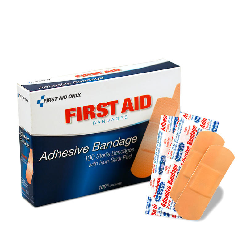 PhysiciansCare First Aid Plastic Bandages, 1in x 3in, Box Of 100 (Min Order Qty 12) MPN:90097