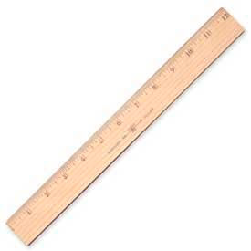 Westcott® Wood Ruler with Metal Edge 12