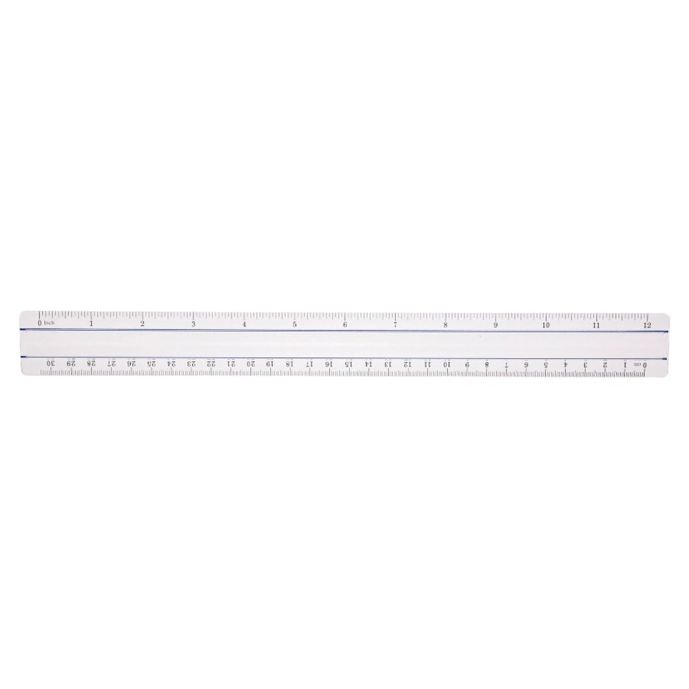 Acme Magnifying Ruler, Clear, 12in (Min Order Qty 10) MPN:15571