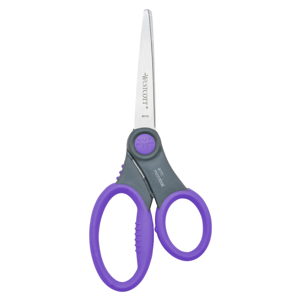 Westcott Student Scissors with Anti-Microbial Protection, 7in, Pointed, Assorted Colors MPN:14609